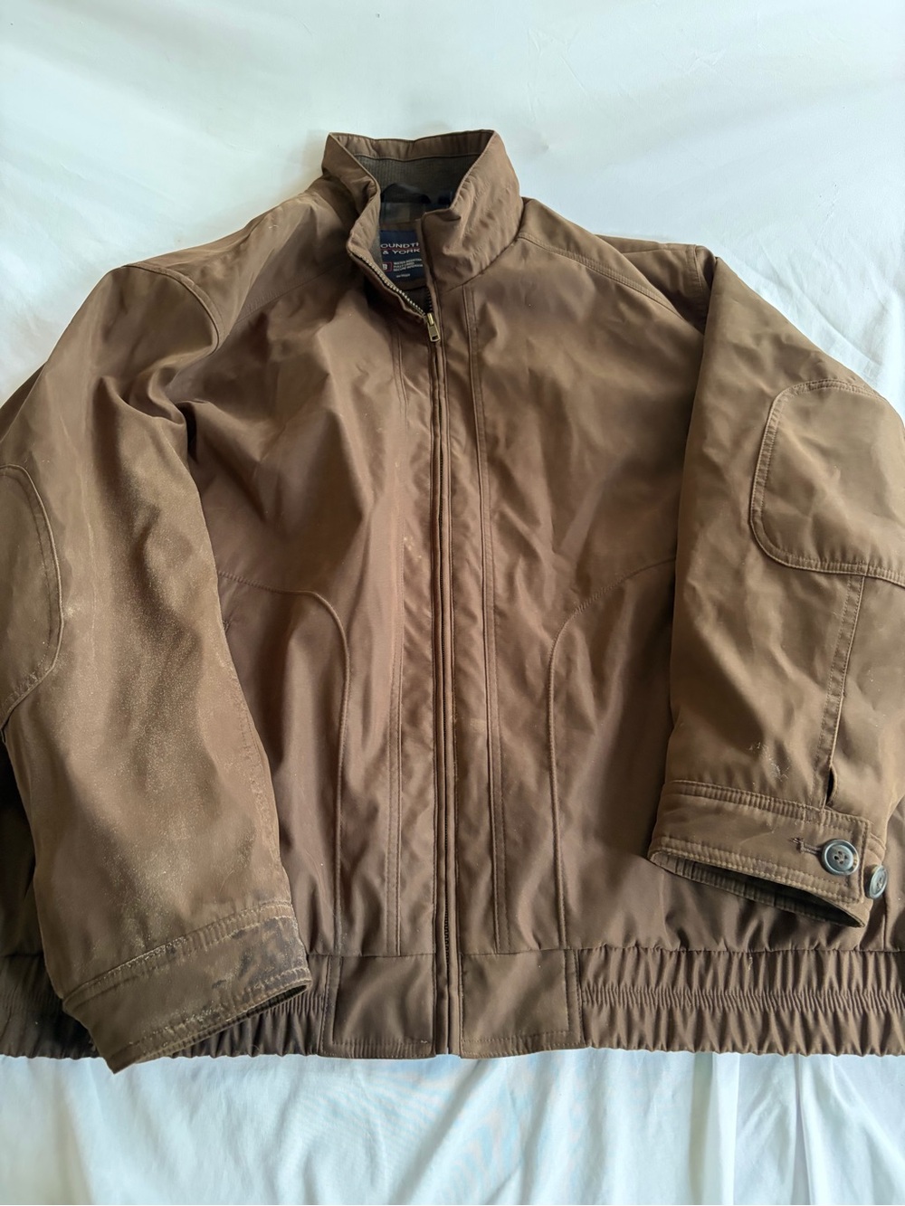 Roundtree & Yorke Brown Water Resistant Plaid Lined Jacket Men’s 3XB Big